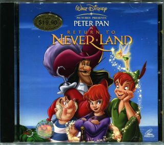 Peter Pan In Never Land - Video Cd Vcd Walt Disney Pictures Rare Oop