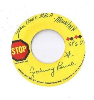 Johnny Bush Back From The Wine 45 Record Rare Test Press Pressing Honky Tonk