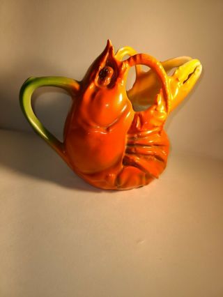 Antique Royal Bayreuth Porcelain Figural Lobster Creamer Small Pitcher