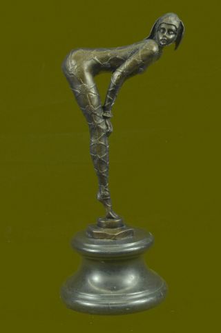 Chiparus Signed Rare Bronze Sculpture Art Deco Dancer Hot Cast Figurine Lost Wax