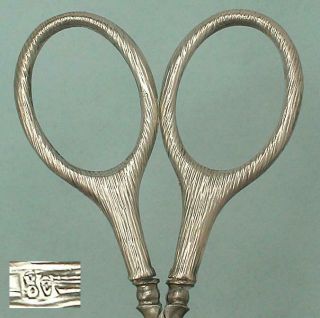 Antique Silver Handled Embroidery Scissors Germany Circa 1900s