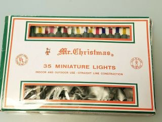 Vintage Mr Christmas 35 Miniature Colored Lights Rare Htf