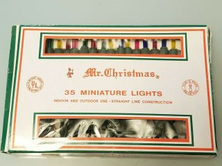 Vintage Mr Christmas 35 Miniature Colored Lights RARE HTF 3