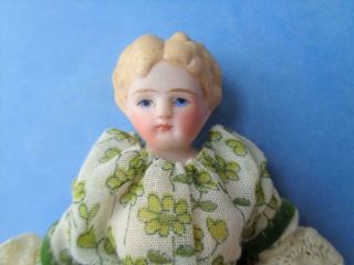 1800s Antique German Parian China Doll Miniature 5 " Dollhouse Size 910 Or 9/0