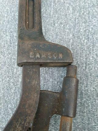 Antique 1892 Samson Cast Iron Nail Puller Tool 3