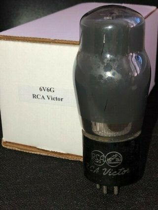6v6g Rca Victor " Gray Glass " Audio Power Pentode Tube - Rare Vintage