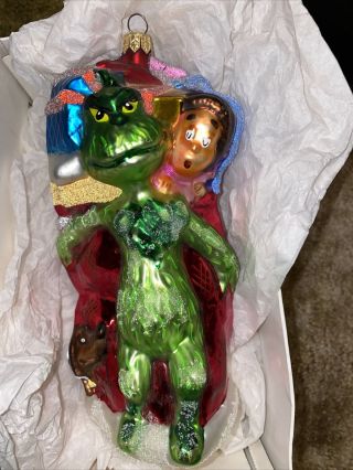 Rare 1997 Dr.  Seuss Jim Henson The Grinch & Whozits Ornament W/original Box