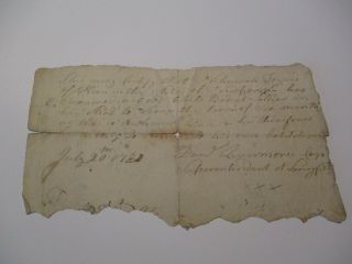 Antique Early American Document Autograph Historic Captain Daniel Livermore Rare