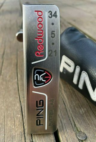 Rare Wrx Putter Lab Ping Anser Redwood Milled Putter,  34 In.