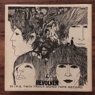 The Beatles Revolver Reel To Reel 1966 Rare Mono 3 3/4 Tape Receipt Twin Track
