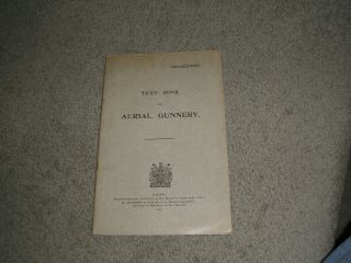 Rare Ww1 Rfc Raf Text Book On Aerial Gunnery 1917