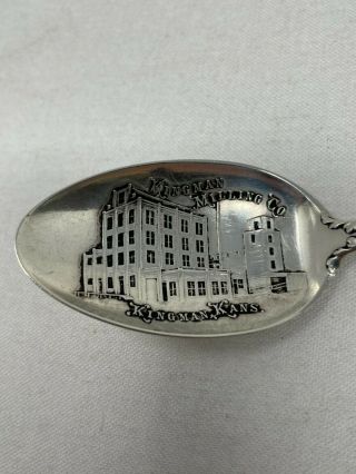 Watson Sterling Silver Souvenir Spoon Kingman Milling Co Kingman Kansas 2