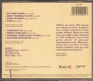 QUEEN At The Beeb CD RARE Freddie Mercury Brian May BAND OF JOY press 1973/1989 2