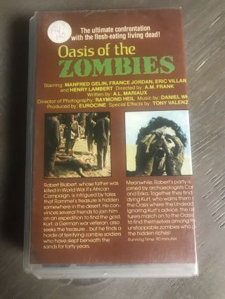 OASIS of the ZOMBIES VHS Wizard Video Rare Horror 2