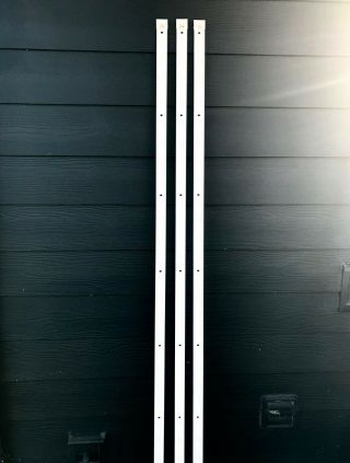 3 Ikea 77” Algot Wall Upright Brackets - White - Rare Discontinued 302.  185.  35