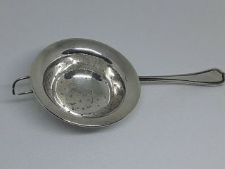 Rare Sterling Silver Tea Strainer W/spoon Handle