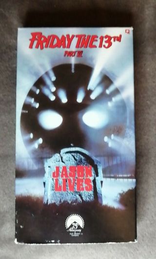 Friday The 13th Part Vi Jason Lives (vhs,  1987) Rare Cult Horror