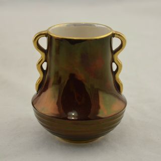 Antique Art Deco C.  1930 Carlton Ware Rouge Royale Small Vase