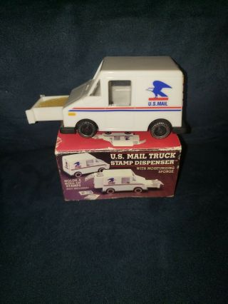 Rare Vintage Jsny Plastic Mail Truck Usps Us Postal Service Stamp Dispenser Bg