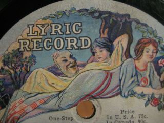 Rare Lyric Record Label 4108 Vess Ossman ' s Jazz Band Hy Sine/Merry Whirl 3