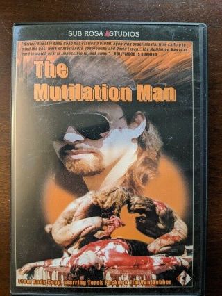 The Mutilation Man Dvd Out Of Print Rare Andy Copp Sub Rosa Studios Cult Oop