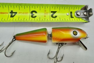 Vintage Rare Pflueger Jointed Palomine Fishing Lure Rainbow Color 3.  5 "