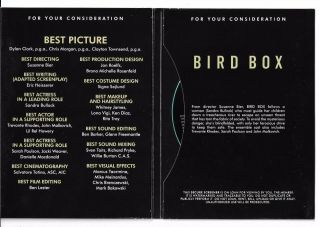 BIRD BOX DVD FYC AUTHENTIC RARE Netflix screener - stars SANDRA BULLOCK - 3