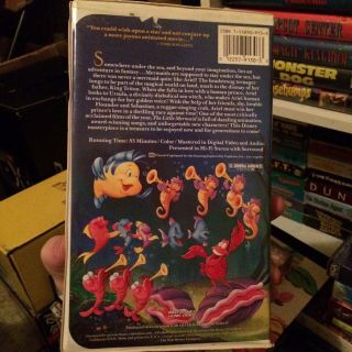 The Little Mermaid VHS Black Diamond Walt Disney Banned Cover Rare 2