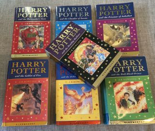 Rare Full Set 7 Harry Potter Books 1st/1st Bloomsbury Edition Philosophers Stone