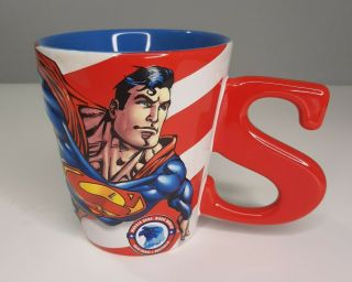 Superman 3d Dc Comics Six Flags Coffee Mug Cup Rare