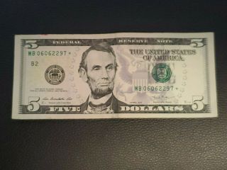 2013 $5 Dollar Bill Star Note Rare Low Print