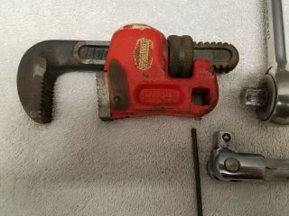 Ridgid Two 14 Jaw Size Bobtail Pipe Wrench Rare 1/2 Inch Drive