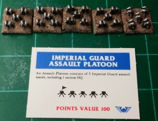 Games Workshop Epic 1992 5 X Imperial Guard Assault Unit 1 Rare & Oop