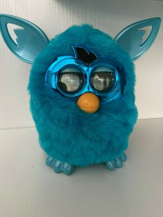Furby Boom Teal Pattern Special Edition Plush Interactive Toy Rare