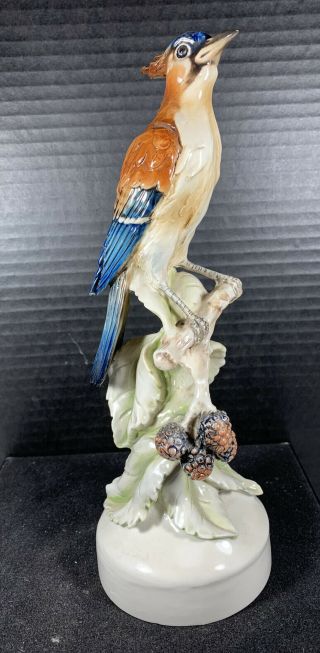 Vintage Bird Figurine Italy Guido Cacciapuoti Fine Porcelain Rare 1970 2