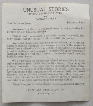 Rare Science Fiction Fanzine Item