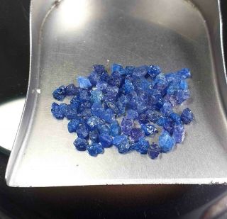 10.  3ct Rare Color Never Seen Before Neon Cobalt Blue Spinel Crystals Specimen