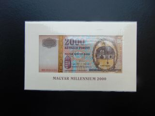 Hungary 2000 Forint Banknote 2000 Unc Ungarn Ungria - Millenium Rare