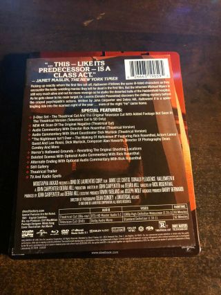 Halloween II Limited Edition Steelbook Blu - ray OOP/RARE/HTF Scream Factory 2
