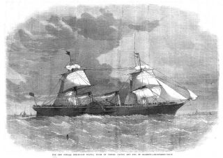 The Cunard Steam Ship Scotia Built By Napier Of Glasgow - Antique Print 1862