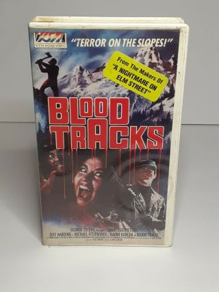 Blood Tracks Rare Vhs From The Makers Of " A Nightmare On Elm Street "
