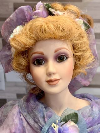 Franklin Heirloom Maryse Nicole Porcelain Doll Charlotte Anne W/coa