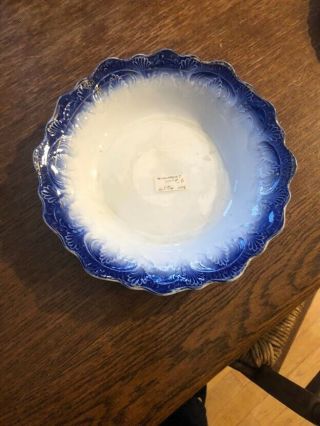 Antique La Francaise 9 " Flow Blue Serving Bowl