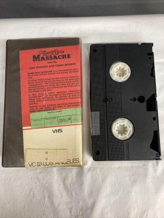 MARDI GRAS MASSACRE VHS VCI cut Box Cult Horror Sov Oop Rare Htf Sacrifice Cops 3
