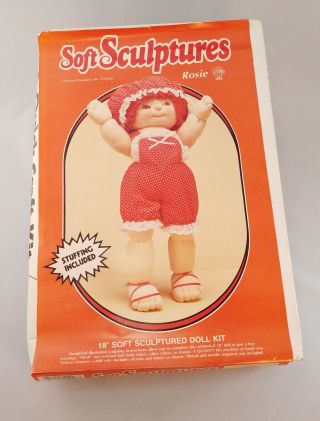 Vintage Top Drawer Soft Sculptures 18 " Doll Quick Craft Kit Rosie Red Polka Baby