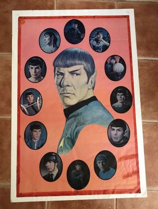 Star Trek Spock 1974 Commercial Poster Leonard Nimoy Rare 22x33