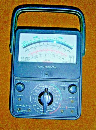 Vintage Micronta 22 - 210 Multimeter 21 Range Ac,  Dc Voltmeter,  Ammeter,  Ohmmeter