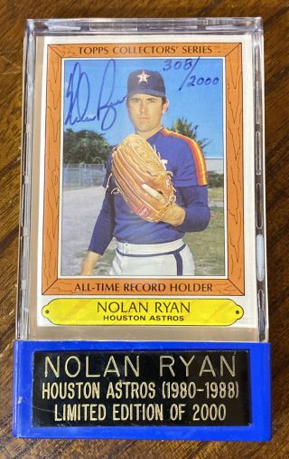 Nolan Ryan Signed 1985 Topps Limited Edition /2000 Autographed Card No Rare