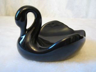 Vintage Ceramic Black Swan Soap Dish Retro