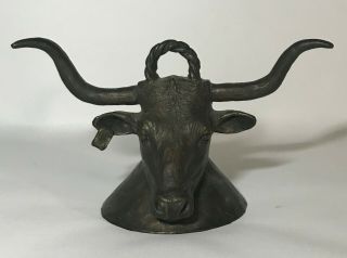 Rare Carl Wagner Bronze Longhorn Cow Bell First Series 1978 Signed 78/500